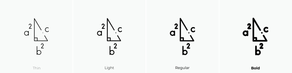 geometry icon. Thin, Light Regular And Bold style design isolated on white background