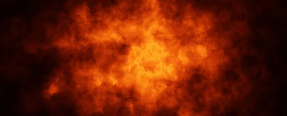Fototapeten Illustrated dark red fire flames copy space background. © robsonphoto
