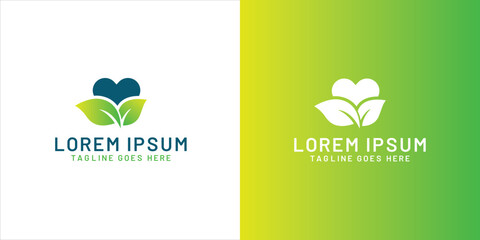 Natural Care Logo Template, Healthy - vector logo template illustration. Man figure on leaves.