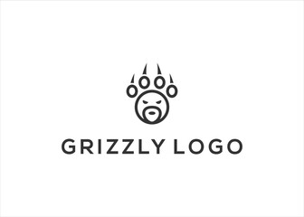 Bear Logo. Grizzly Bear logo design template