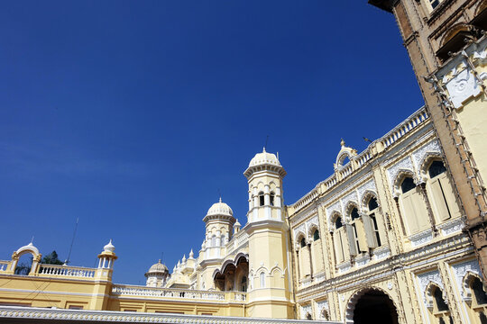 Mysore,Karnataka, India - 10_01_2020 - Mysore Palace, Detail of domes