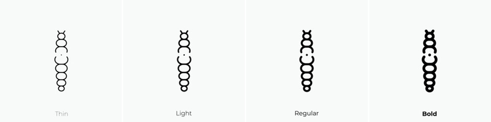 caterpillar icon. Thin, Light Regular And Bold style design isolated on white background