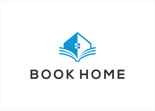 Home Book Education logo template, Real estate symbol