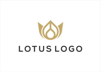 Lotus flower logo design template