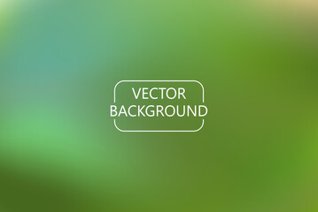 Natural green blurred gradient background. Abstract minimalist banner, poster template with smooth mesh gradient. Vector illustration