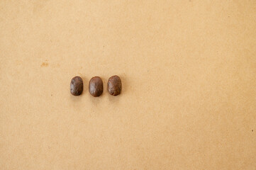 並んだコーヒー豆　ジャガーハニー