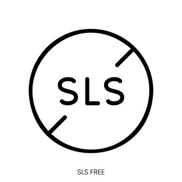 sls free icon. Line Art Style Design Isolated On White Background