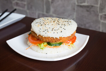 Authentic top quality American crispy chicken Burger