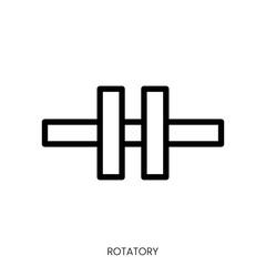 rotatory icon. Line Art Style Design Isolated On White Background