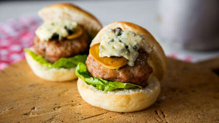 Authentic top quality American Mini Burger in small size.