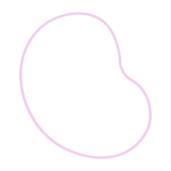 Abstract boho line blob shapes simple hand drawn.