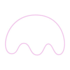 Abstract boho line blob shapes simple hand drawn.