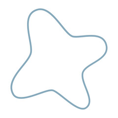 Abstract boho line blob shapes simple hand drawn.