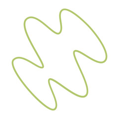 Obraz premium Abstract boho line blob shapes simple hand drawn.