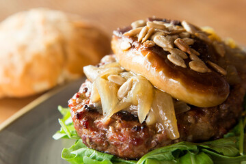Authentic top quality American Burger with foie.