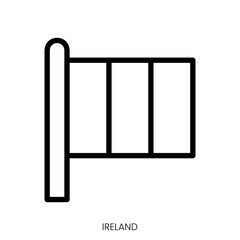 ireland icon. Line Art Style Design Isolated On White Background