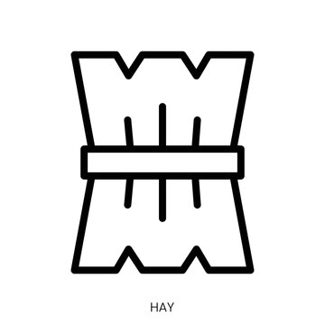 recommend clip art: hay icon. Line Art Style Design Isolated On White Background