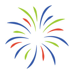 Bursting fireworks icon.