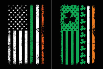 Irish American Flag St. Patrick's Day Design