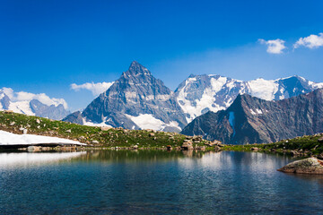 Fototapeta na wymiar A lake in the Caucasus mountains