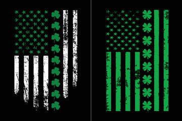 St. Patrick's Day With USA Flag Design