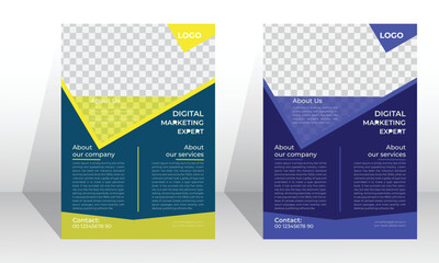 modern business flyer design template.