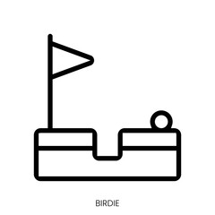 birdie icon. Line Art Style Design Isolated On White Background