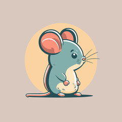 Cartoon mouse. Vector illustration of a cute cartoon mouse. Cartoon mouse