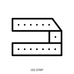 led strip icon. Line Art Style Design Isolated On White Background