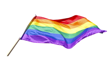 Rainbow flag a symbol for the LGBT community isolated