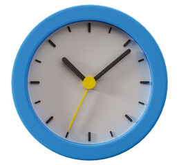 3d illustration of wall clock front view