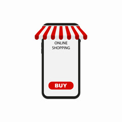 Online Shopping on Mobile Application Vector Concept. Digital marketing illustration. Vector illustration
