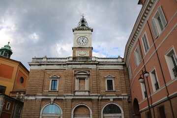Fototapeta na wymiar Old city of Ravenna the Piazza del Popolo, Emilia Romagna Italy