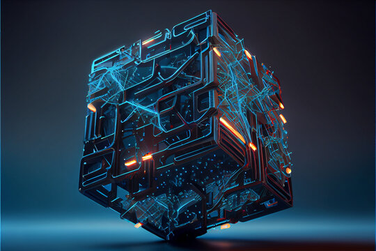 Big data network structure blockchain technology. Blockchain Network System. Blockchain Network System. Big data storage processing, Cloud data, Internet Security, and Digital Technology. AI generated