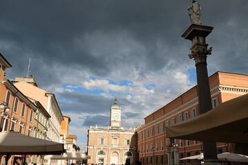 Piazza del Popolo in Ravenna, Emilia Romagna Italy