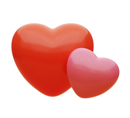 3D rendering. Couple heart.