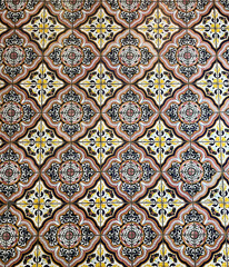 texture of ancient floor, Sicily, Italy. colorful decoration