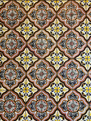 texture of ancient floor, Sicily, Italy. colorful decoration