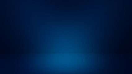 Blue studio. Blue background. 3d. Artistic blur. Illuminated space. 3D rendering