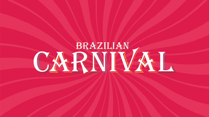 brazilian carnival text template design