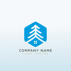 Village Tree vector logo design