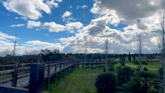 Timelapse en el parque rural