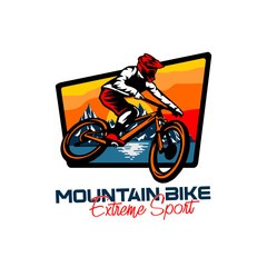 mountain bike vector sport icon