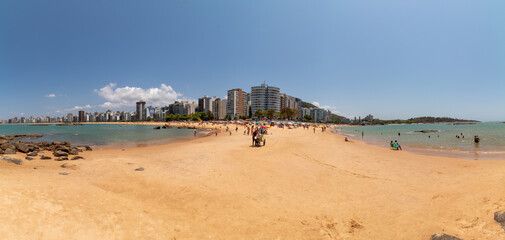 perspectiva da praia da sereia e da praia da costa, Itaparica, Vila Velha, Vitória, Espirito Santo, Brasil
