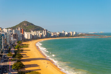Obraz premium perspectiva da praia da costa, Itaparica, Vila Velha, Vitória, Espirito Santo, Brasil