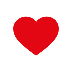 Heart, love, romance or valentine's day red vector icon for apps and websites
