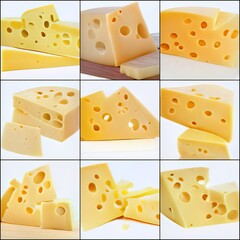 cheese isolated on white