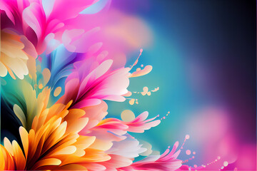Beautiful and elegant background with flowers, colorful