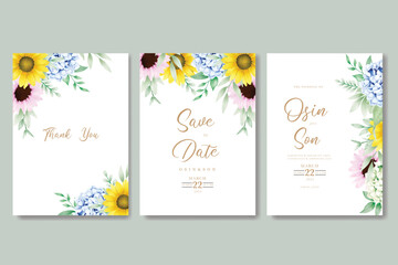 Beautiful Floral Hydrangea Wedding Invitation card