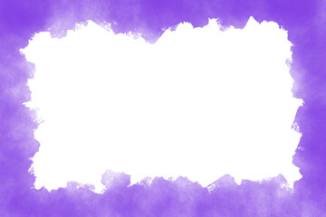purple violet watercolor frame template sky background white center place space for text title cloud vignette paint painted painting 